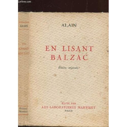 En Lisant Balzac / Edition Orignale.