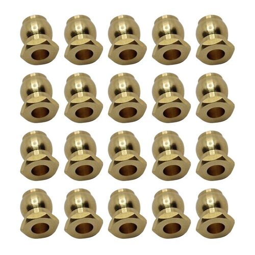 Accessoires De Voiture Tout-Terrain, Pour 1/10 1/8 Rc, Chenille, Tige De Liaison M3, Embouts De Roulement À Bille En Laiton, 20 Pièces De Rechange De Boulon De Joint