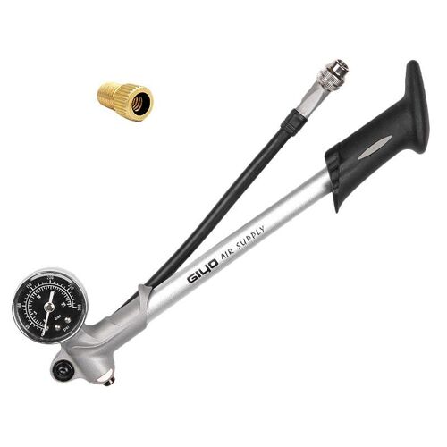 Gonfleur D'air Pour Vélo, 300 Psi, Pompe À Vélo, Fourche, Jauge Psi/Bar, Purgeur, Convient À Schrader Avec Valve Presta
