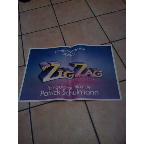 Zig Zag Story - Patrick Schulmann - Fabrice Luchini - Pré-Affiche De Cinéma Pliée 60x40 Cm