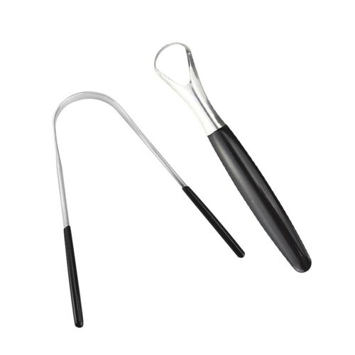 2 Pièces Grattoirs À Langue, Réduit La Mauvaise Haleine Nettoyage De Langue Brosses À Langue Orale En Acier Inoxydable Outils De Beauté