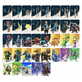 Mini NFC Cartes pour The Legend of Zelda, Breath of The Wild Botw Cartes Amiibo compatibles avec NS Switch/Switch Lite/Wii U - 37pcs