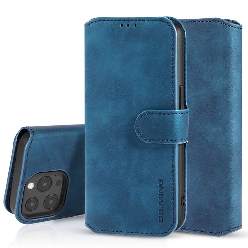 Coque iPhone 13 Pro, Etui iPhone 13 Pro, Etui à rabat horizontal iPhone 13 Pro, Portefeuille Etui en Cuir PU Premium Housse pour iPhone 13 Pro(Bleu)