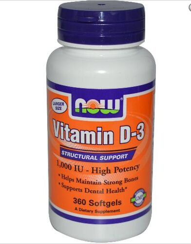 Now Foods, Vitamine D3, Haute Puissance, 1000 Ui, 360 Gélules 