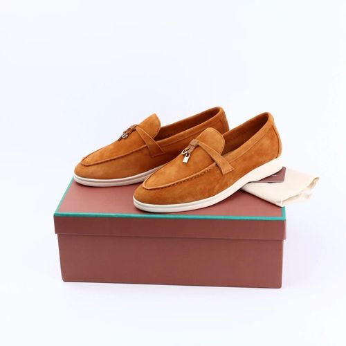 Chaussures Mocassins En Daim Pour Femmeschaussures De Marche D'étémules Enfiler Paresseusescuirpendentif En Métalchaussures Plates Décontractéesmode Printemps Et Automne