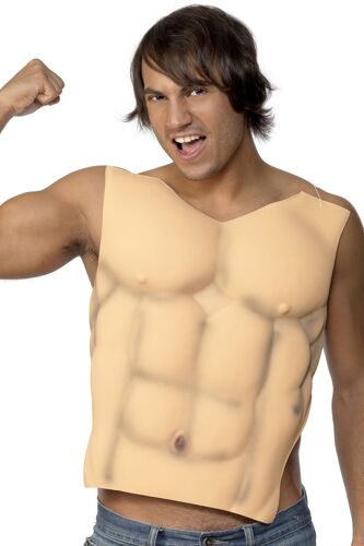 Faux Torse Musclé Adulte - 10881 - Taille Unique - Port 0¿