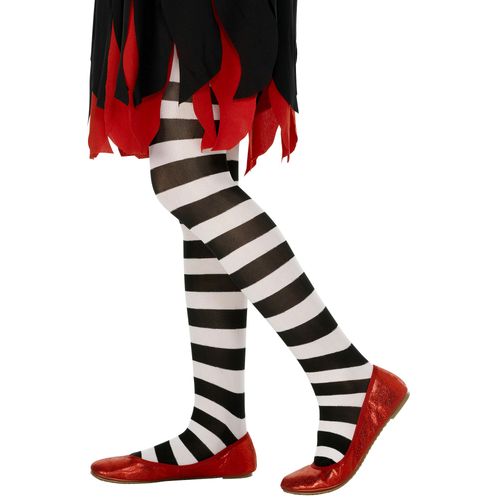 Collants Rayés Blanc Et Noir Fille 11 À 14 Ans