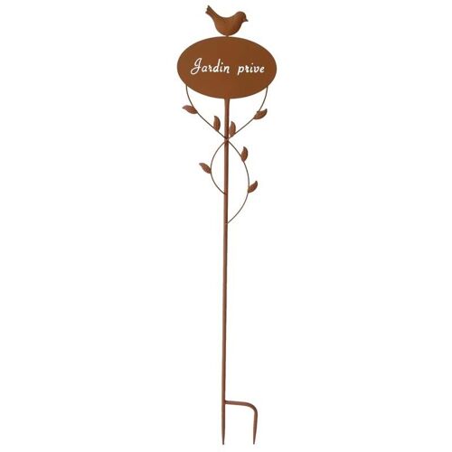 Tuteur Jardin Privé Fer Rouille 18x100cm