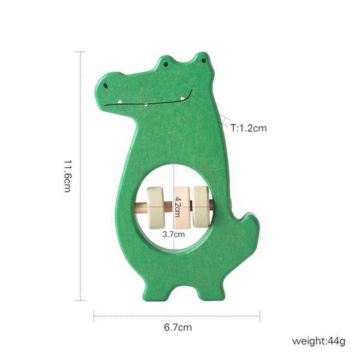 Ensemble De Jouets Musicaux Pour Bébé,Hochet En Bois,Bracelet En Perles,Crochet,Rongeur En Bois,Jeu À Mâcher,Gym Montessori,Produits Tewindsor,Cadeau Pour,1 Ensemble - Type Crocodile