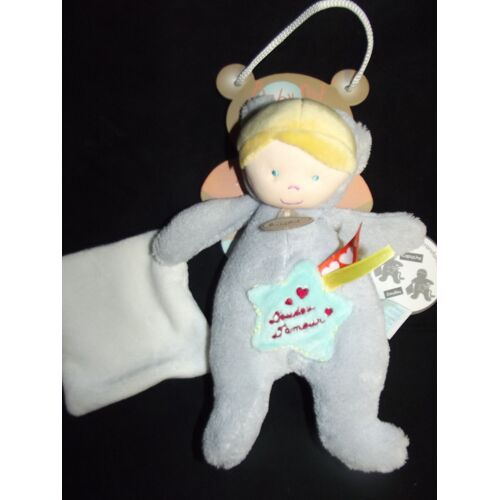 Doudou D'amour Mouchoir Poupée Déguisé Baby Nat' Babynat Gris Plush Comforter Soft Toy Peluche