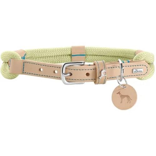 Collier Pour Chien - Hunter - Malia - Couleur Menthe/Naturel - Corde Souple - Cuir Robuste