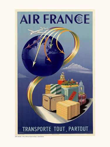Air France - Transporte Tour Partout A061 - 60x80cm - Affiche / Poster Envoi Roulé