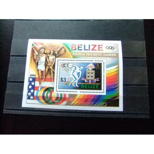 50 Belize 1984 / Jeux Olympiques De Los Angeles Yvert Bloc 52 Mnh