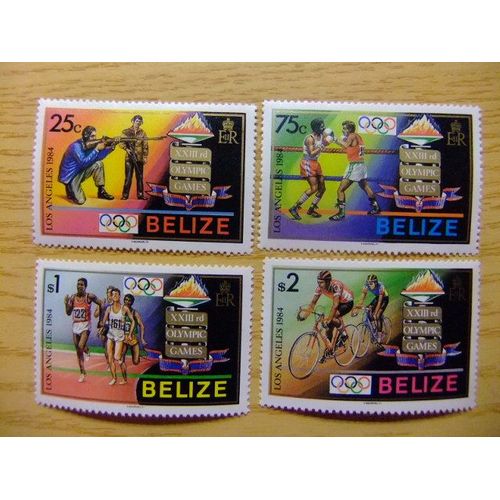 50 Belize 1984 / Jeux Olympiques À Los Angeles / Yvert 676 / 679 Mnh
