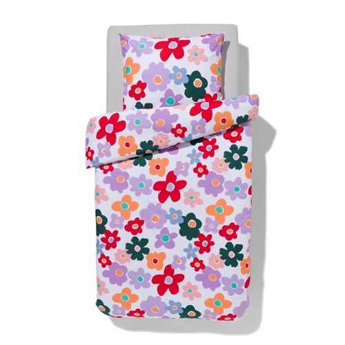 Hema Housse De Couette Coton Doux Enfant 140x200 Fleurs (Multi)