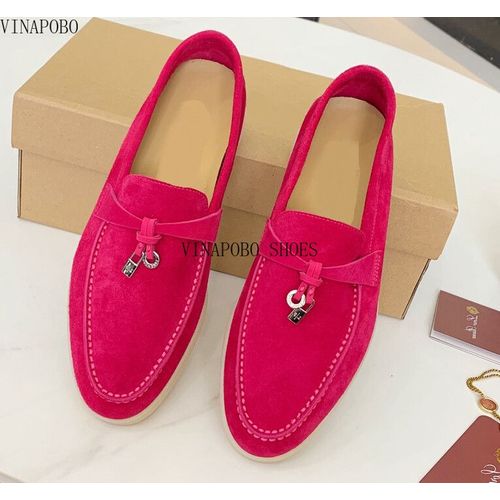 Chaussures Mocassins Plats Décontractés Pour Femmeschaussures Lacets En Daimchaussures De Marche Confortables Enfilerhaute Qualitémarque De Luxe