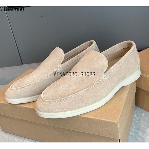 Chaussures Mocassins En Daim Véritable Pour Femmesbord Incrustépendentif Pomponconception Décontractéechaussures Platesslimà Enfileramoureuxchaussures De Marche