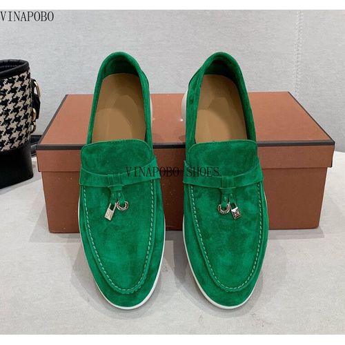 Chaussures Mocassins Plats Décontractés Pour Femmeschaussures Lacets En Daimchaussures De Marche Confortables Enfilerhaute Qualitémarque De Luxe