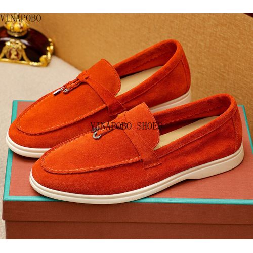 Chaussures Mocassins En Daim Naturel Pour Femmeschaussures Plates Enfilerfermeture En Métalmocassins Pampilleschaussures De Marche Décontractéesqualitéété