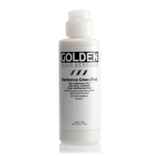 Peinture Acrylic Fluids Golden 119 Ml Vert Interference Fin S7