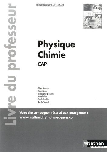 Physique-Chimie Cap Spirales - Livre Du Professeur - Edition 2019