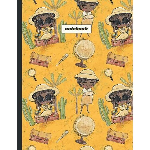 Composition Notebook: Cute Paleontologist Travel Cover, 8.5x11 Inches, College Ruled Paper, 120 Pages: Dino Journal: Blank Lined White Paperback, 60 Sheets