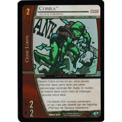 Carte Marvel Web Of Spider Man - Cobra - Mmk-094 - Holo Foil