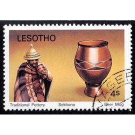 Timbre Traditional Pottery,Sekhona,Beer Mug,4s,Lesotho