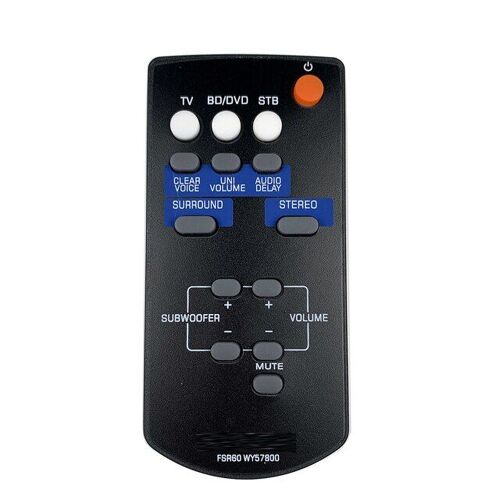 FSR60 WY57800 Télécommande Nipseyteko Compatible Yamaha FSR60 WY57800 FSR62 ZC94940, système de barre de son, YAS101 ATS1010 YAS101BL WY578001 YAS-201 YAS-201BL YAS-CU201 Nipseyteko