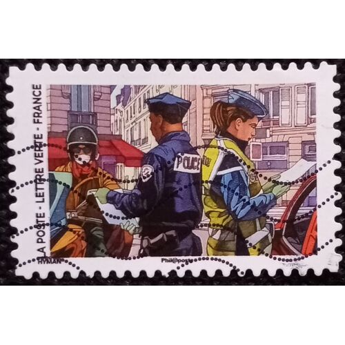 France 2020 Timbre Oblitéré Yt 1917 - Gendarme Et Policier - Carnet # Tous Engagés