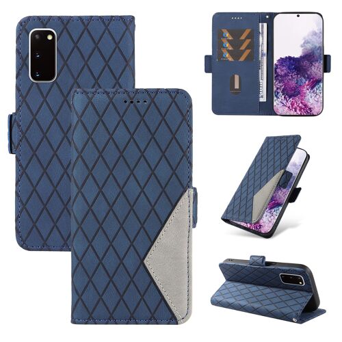 Coque Compatible Avec Samsung Galaxy S20,Housse En Cuir Pu Pochette Portefeuille Magnétique Etui De Protection,Antichoc Étui À Rabat Pochette Pour Samsung Galaxy S20,Bleu