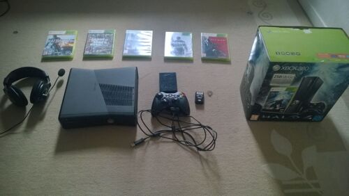 Xbox 360 Slim 250gb + 26 Jeux Originaux + 1 Manette + Casque Audio Turtle Beach
