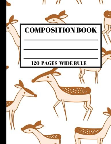 Compostion Book : Wide Ruled Notebook , 120 Pages 8.5 X 11 Inches
