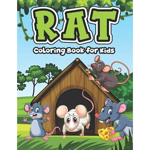 Rat Coloring Book For Kids: A Children Animal Activity Rat Coloring Book With Fun And Easy Stress Relaxation Jungle Color Pages For Teens, Kids, And Adults Toddlers And Kids Ages 4-8