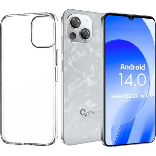 S18 Smartphone Débloqué Android 14,Téléphone Portable,16Go+256Go,Écran Fhd+Incell 6.58"",48Mp+24Mp,Double Sim 4G,Octa-Core,Reconnaissance Faciale/Empreinte Digitale/Nfc/Otg 2024 Blanc