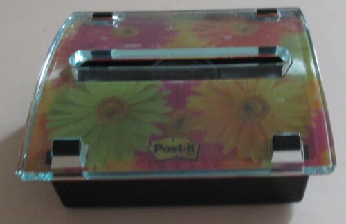 Présentoir À Post It Fleuri Rechargeable - 9x8.5cm - Pour Post It Format 76x76mm - Vendu Avec Une Recharge