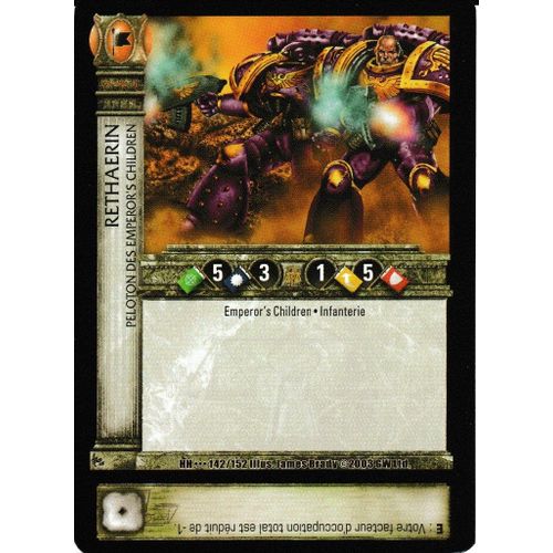 Carte Horus Heresy Ccg - Rethaerin - 142/152