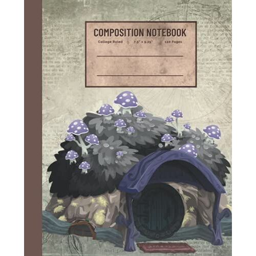 Composition Notebook: Beautiful Vintage Mushroom & Cottage Wooden Illustrations. College Ruled Journal Perfect Gift For Plants, Physical Sciences, ... Lovers (Antique Graphics Composition Book)