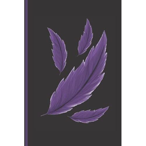 Purple Feathers Notebook: A Cute Notebook Ornated With Shiny Purple Feathers