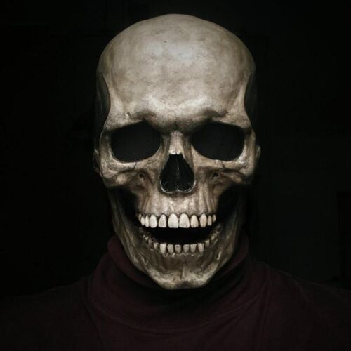 Masque tête de mort mobile, 1 pièce, décoration d'halloween, déguisement Cosplay, déguisement d'horreur, appel du mal, casque de service