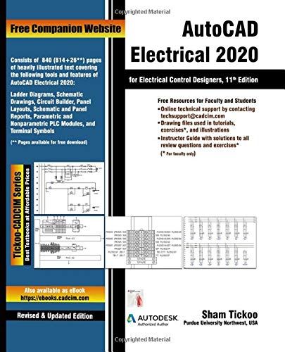 Autocad Electrical 2020 For Electrical Control Designers, 11th Edition