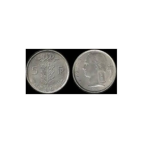 Pièce De 5 Francs 1974 Belgique