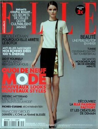 Elle N° 3395 Du 21/01/2011 - Les Secrets De Celles Qui Ne Culpabilisent Jamais - Nicole Kidman / Pourquoi Elle Arrete Le Botox - Anti-Blues Saisonnier - Un Pull Kenzo - Quoi De Neuf / Mode - Nouveaux Look - Nouveaux Styles - Frederic Mitterrand / ...