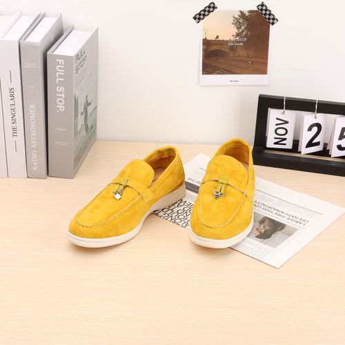 Chaussures Mocassins En Daim Pour Femmeschaussures De Marche D'étémocassins Décontractés En Cuirchaussures Plates Pendentif En Métalmules Enfiler Paresseusesmode Printemps Et Automne