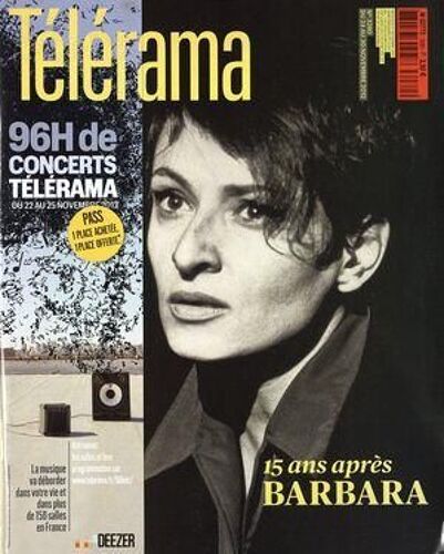 Telerama N° 3280 Du 24/11/2012 - 15 Ans Deja - Barbara - 96 H De Concerts Teleram