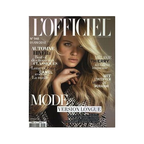 Officiel De La Couture De La Mode De Paris (L') N° 948 Du 01/09/2010 - L Officiel De La Couture Et De La Mode De Paris - Automne Hiver Best Of Des Nouveaux Classiques - Long Vs Court Camel Ou Naturel La Maille - Melanie Thierry Un Talent Immense -...