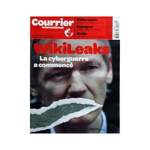 Courrier International N° 1050 Du 16/12/2010 - Wikileaks / La Cyberguerre A Commence - Bielorussie / Les Democraties Face Au Despote - Espagne / Melilla Labo Pluriethnique - Mode / Rick Owens Couturier Radical