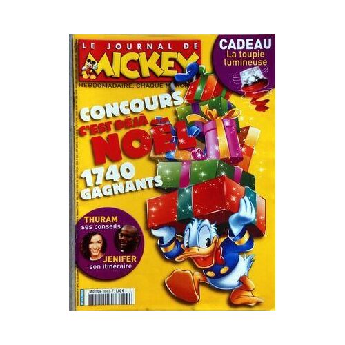 Journal De Mickey (Le) N° 2894 Du 05/12/2007 - Concours C'est Deja Noel - Thuram Et Jenifer