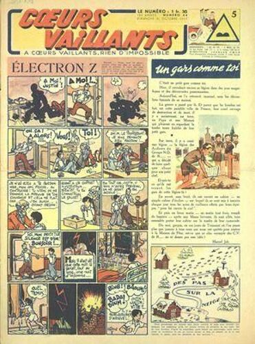 Coeurs Vaillants N° 44 Du 31/10/1943 - Electron Z - Un Gars Comme Toi Par Job