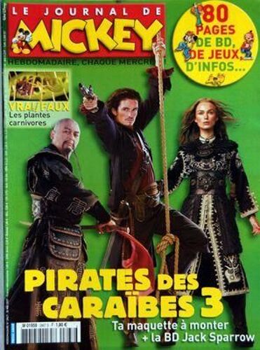 Journal De Mickey (Le) N° 2867 Du 30/05/2007 - Vrai / Faux - Les Plantes Carnivores - Pirates Des Caraibes 3